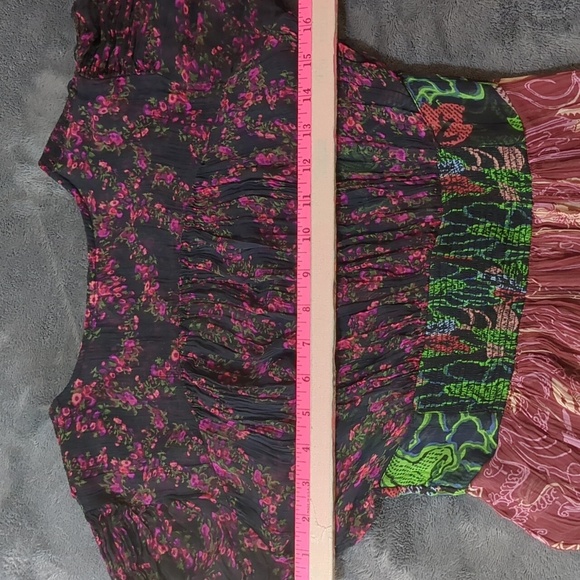 Free People Daisy Fields Sheer Floral Maxi Tunic Dress Size XS - Picture 9 of 10